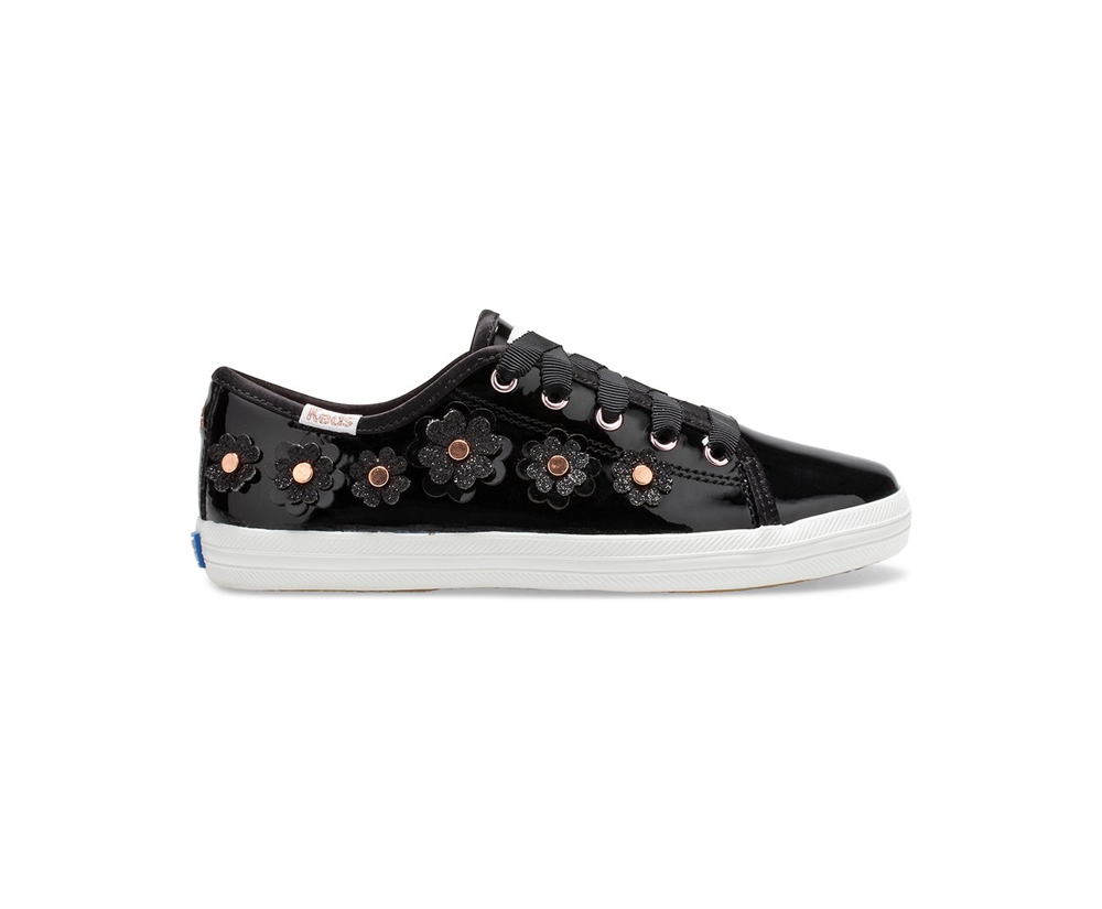 Keds Sneaker Kinder Schwarz - Kate Spade New York Kickstart Patent Leder - TYO-528409